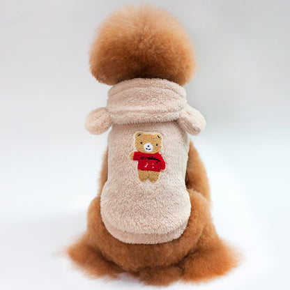 Bear Ear Hooded Coat Pet Clothes
