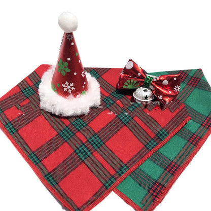 Christmas Pet Hat and Bow Tie Set for Holiday Season
