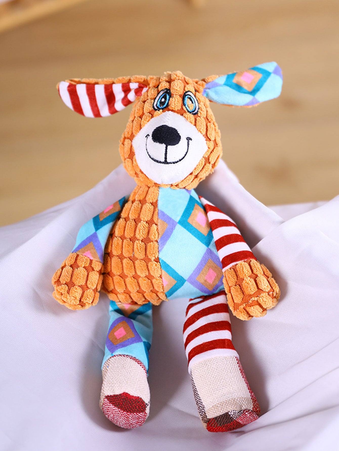 Dog Toys For Small Large Dogs Animal Plush Dog Squeaky Toy Puppy Chew Toys Bite Resistant Pet Toy With Sounding Collision Color