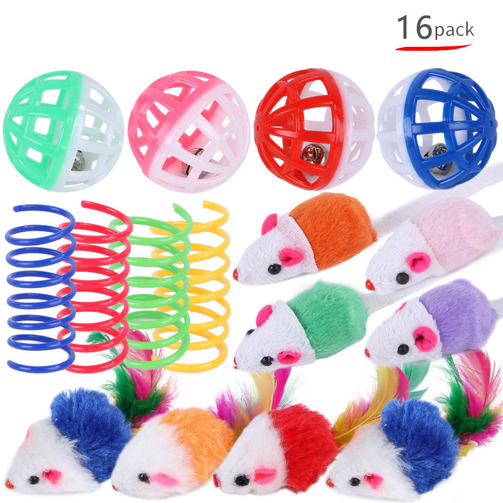 Pet Cat Toy Set 21 Pieces Of Cat Channel Funny Cat Stick