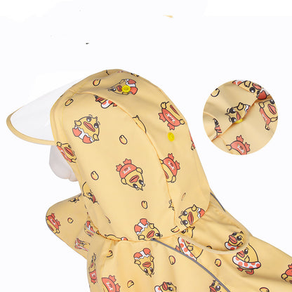 Waterproof Reflective Cape Raincoat Transparent PU Dog