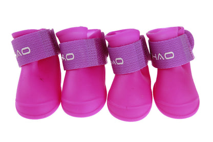 Waterproof Cartoon Pet Dog Shoes Candy Rain Boots