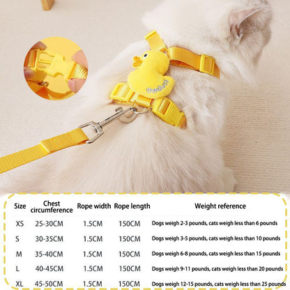 Yellow Duck Adjustable Cat Harness and Leash Set – Comfortable & Durable