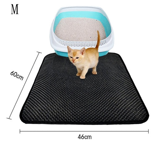 Waterproof Double-Layer Cat Litter Mat - Easy Clean