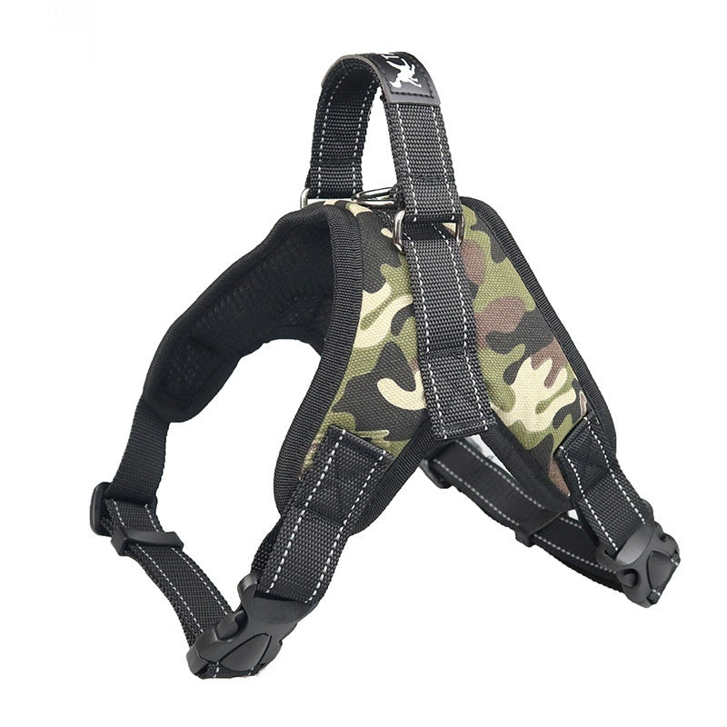 Pet Saddle Chest Strap Camouflage Outdoor Traction Dog Vest