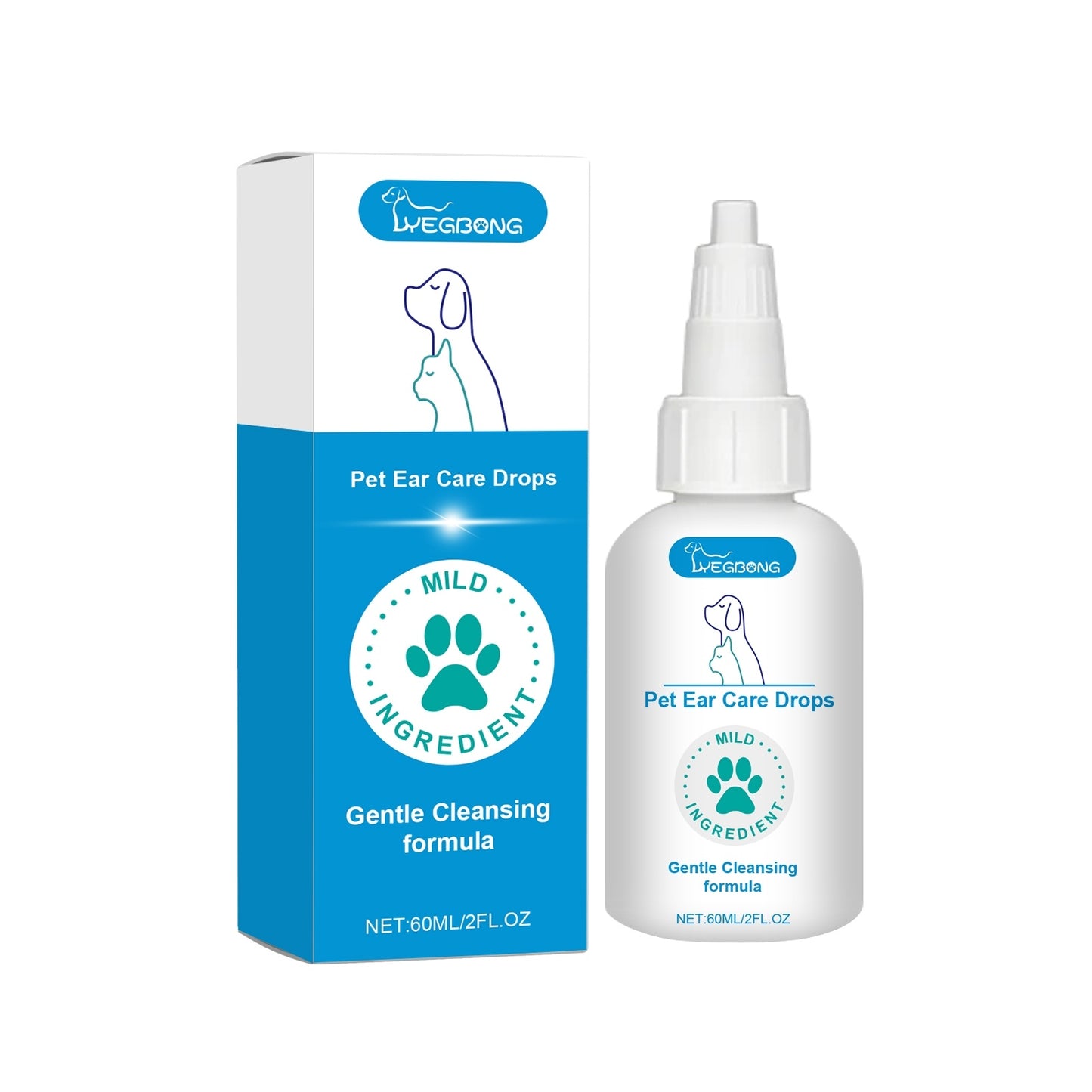 Pet Ear Cleaning Drops for Dogs and Cats