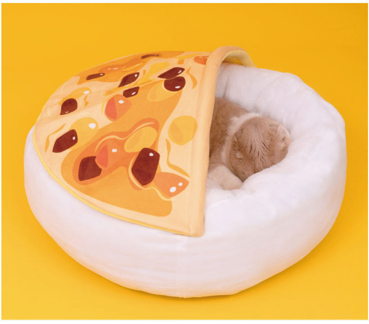 Removable Curry Rice Pet Bed with Soft Seal Design