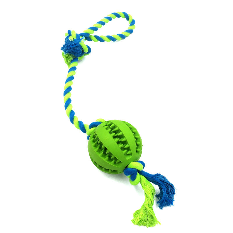 Wear Rope Bite Resistant Dog Cotton Rope Rubber Ball