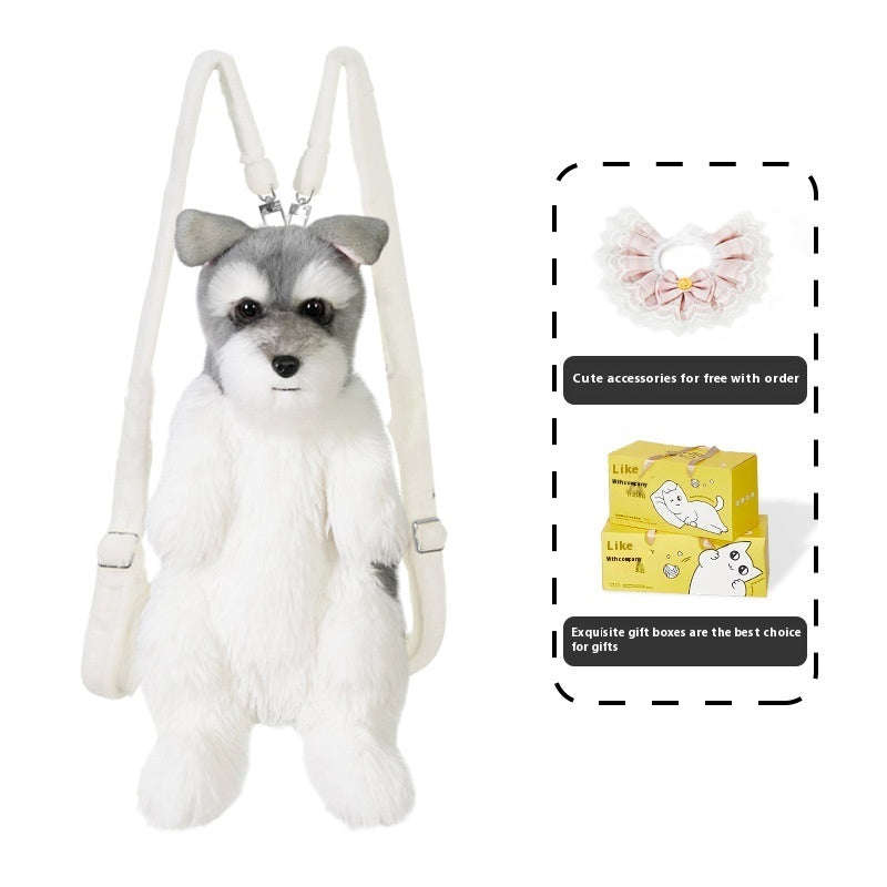 Schnauzer Artificial Dog Backpack Cartoon Puppy Doll