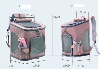 Transparent Portable Cat Backpack with Fan and Water Cup