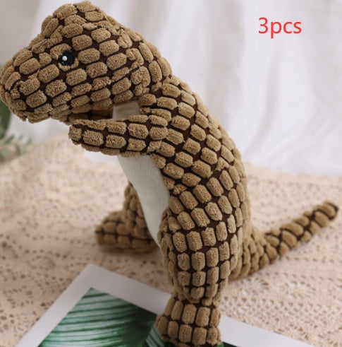 Dog Bite Resistant Plush Sounding Toy Dinosaur