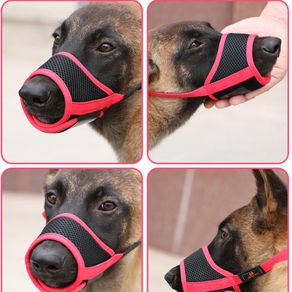 Adjustable Dog Muzzle with Breathable Design for Comfort