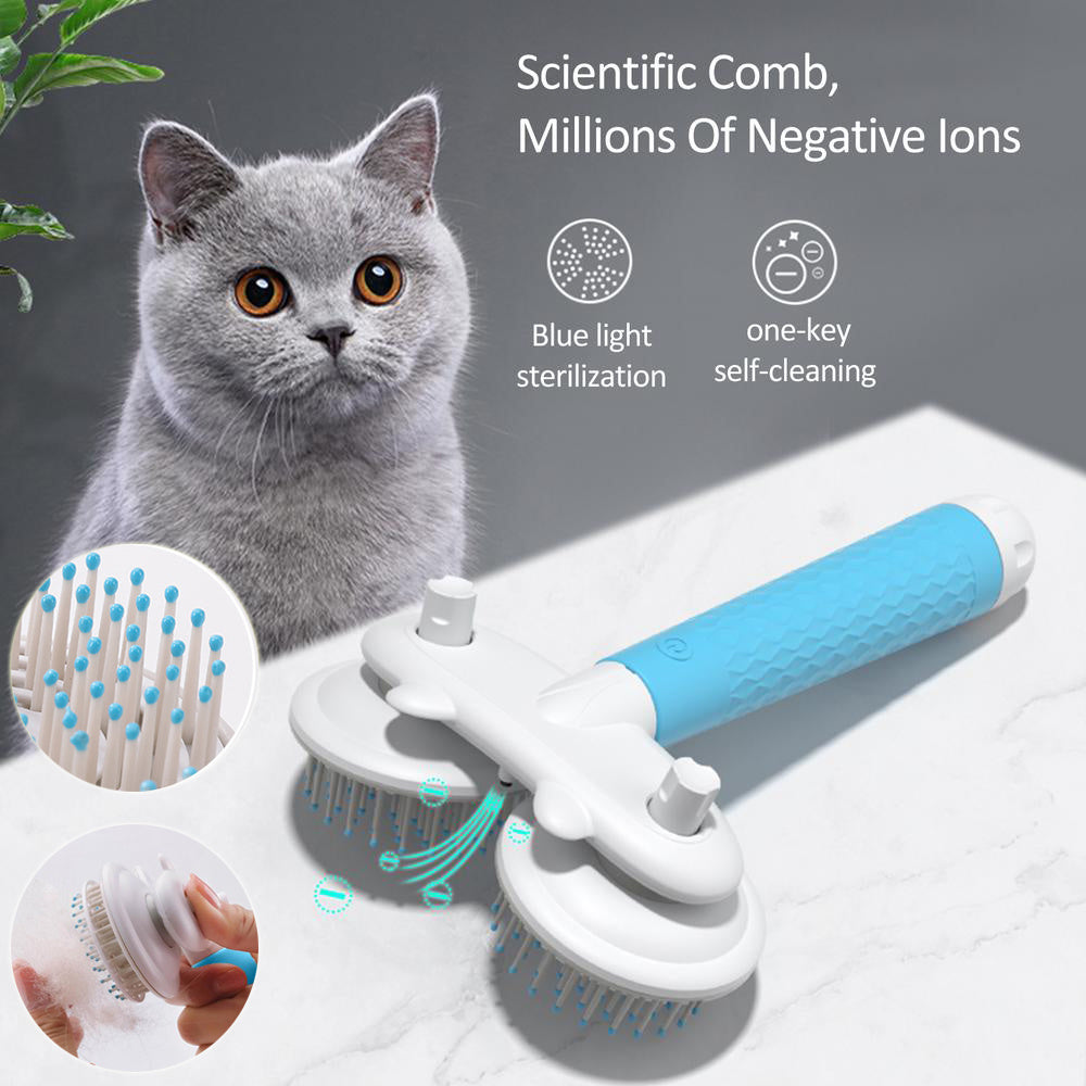 Double Headed Negative Ion Pet Brush