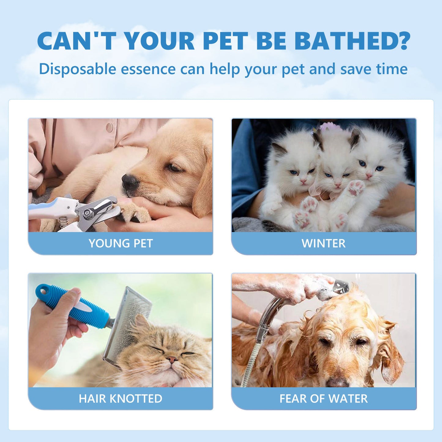 Pet Disposable Essence Dogs And Cats Clean Hair