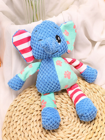 Dog Toys For Small Large Dogs Animal Plush Dog Squeaky Toy Puppy Chew Toys Bite Resistant Pet Toy With Sounding Collision Color