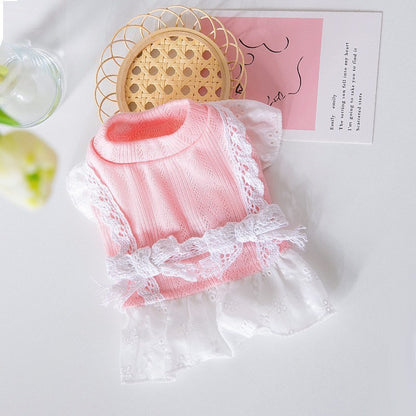 New Dog Clothes Cute Mesh Strawberry Strap Dress
