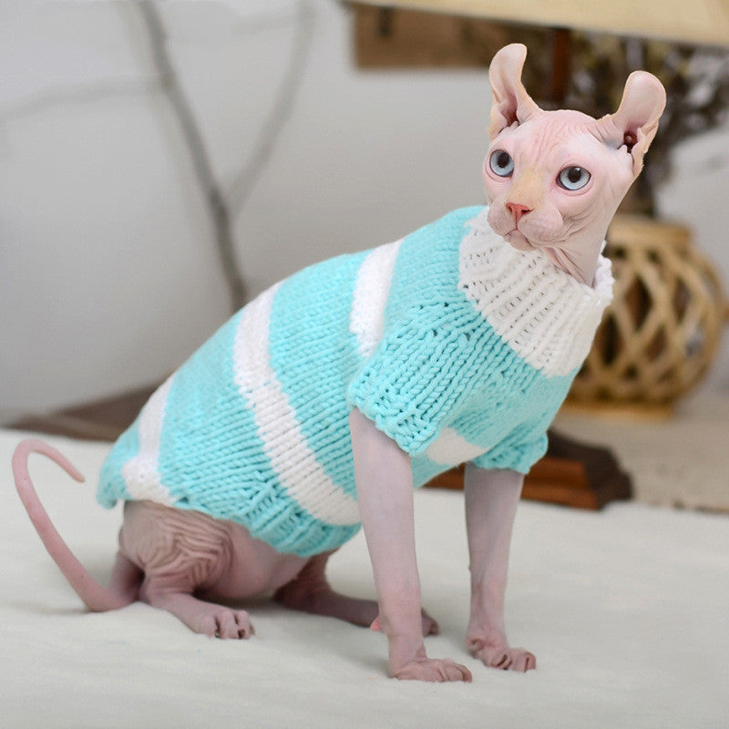 Warm Wool Sweater for Hairless Cats and Small Pets
