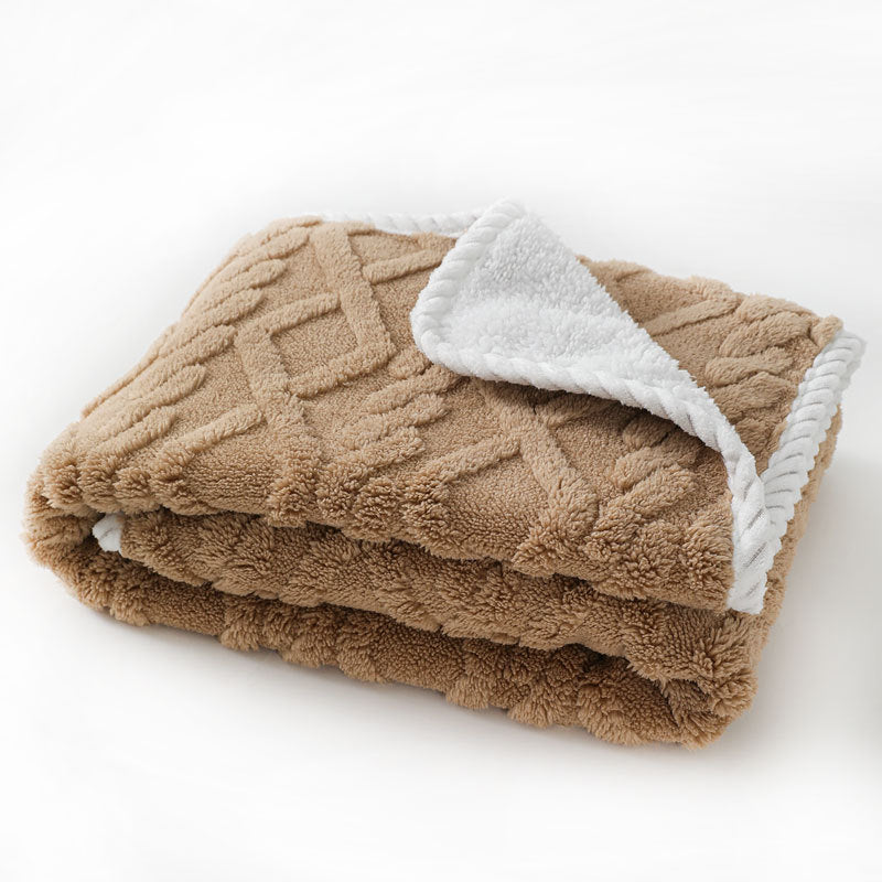 Waterproof Plush Pet Blanket Soft Warm Winter Quilt