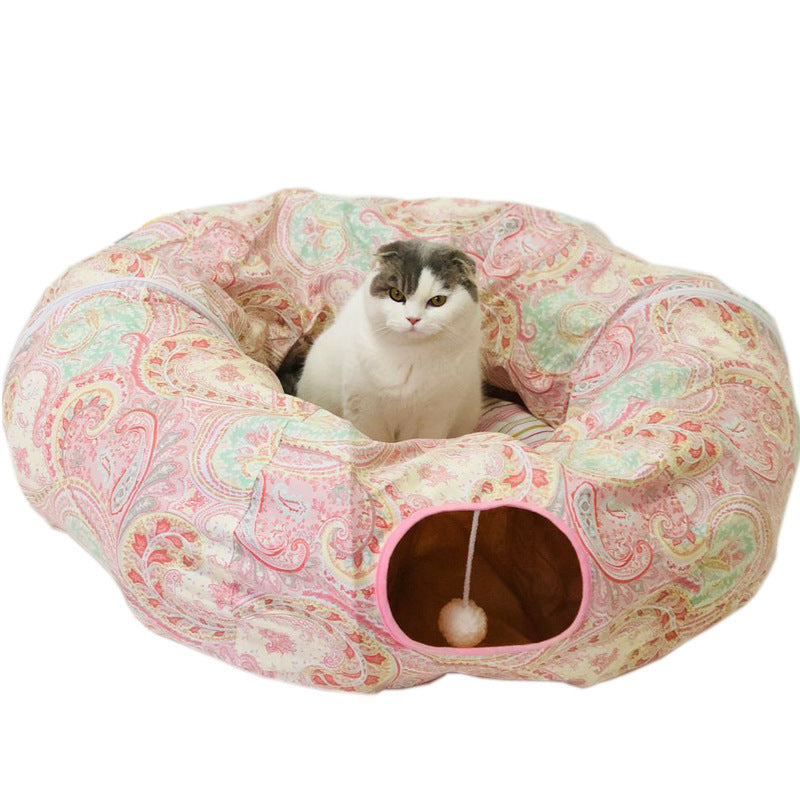 Foldable cat tunnel