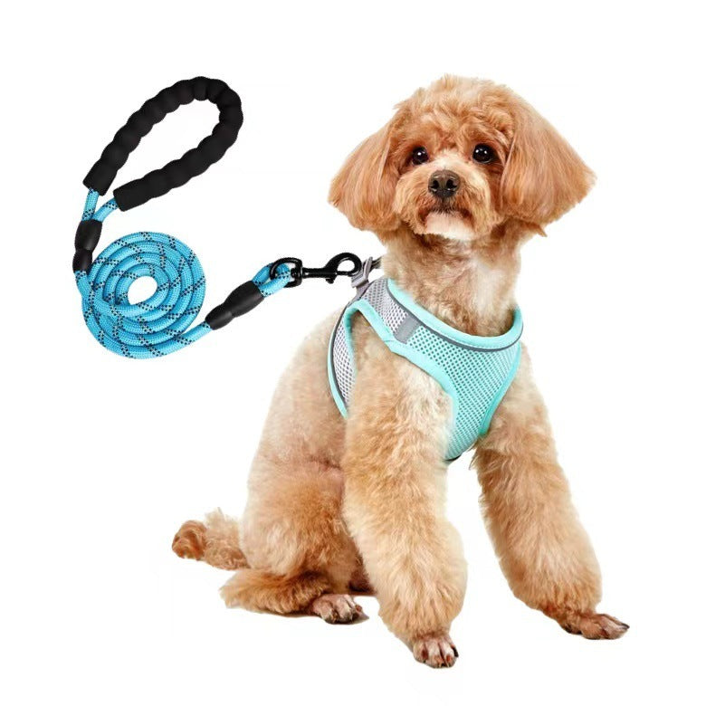 Dog Hand Holding Rope Vest Small Dog Dog Leash Teddy Bichon Breathable Chest Strap Pomeranian Puppy Small Dog Leash