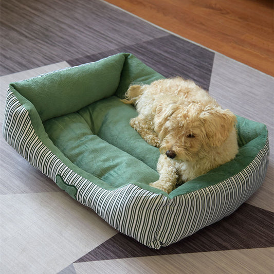 Bone Pattern Teddy Kennel Small And Medium-sized  For All Seasons