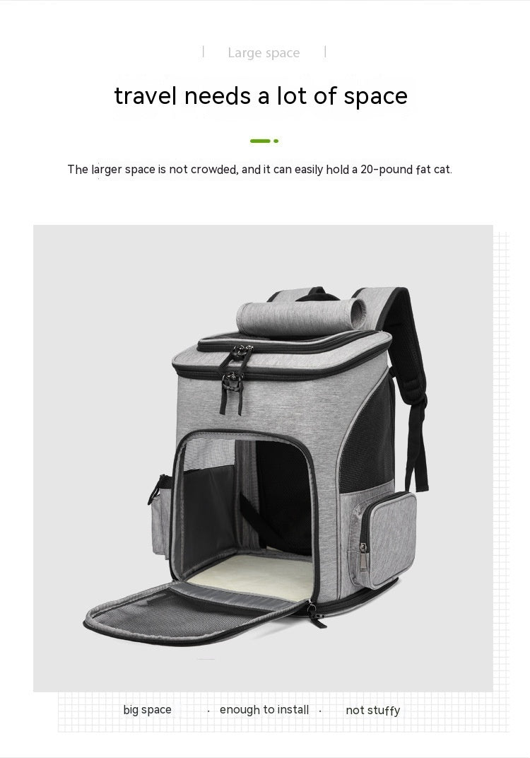 Extendable Pet Bag Large Capacity Dog Bag Portable Cat Backpack Foldable Cat Bag