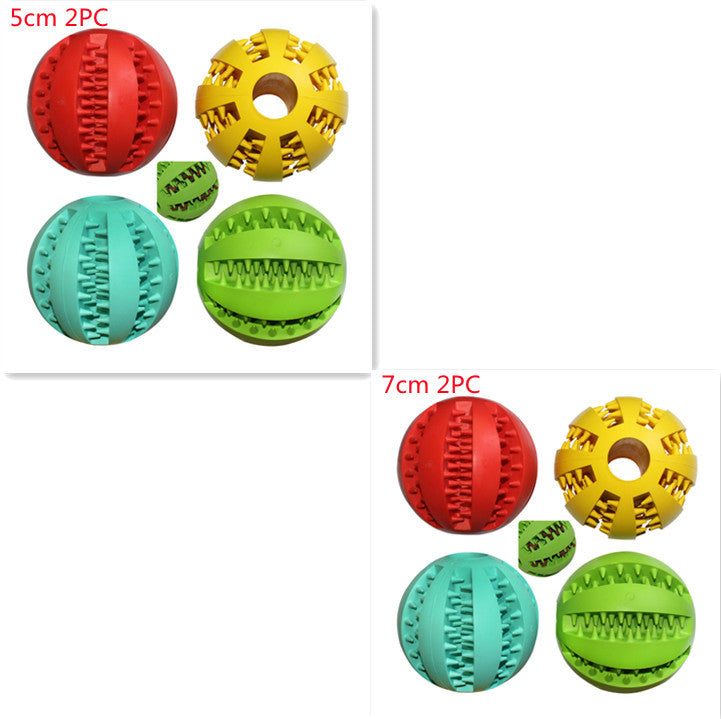 Rubber Food Ball Bite Resistant Dog Toy Mint Flavor Watermelon Tooth Ball Molar Toy