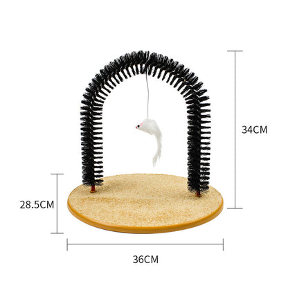 Cat Self-Grooming Arch with Scratching Pad