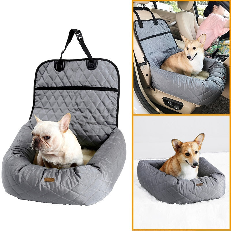 2-in-1 Dog Car Seat & Bed – Foldable, Waterproof & Comfortable