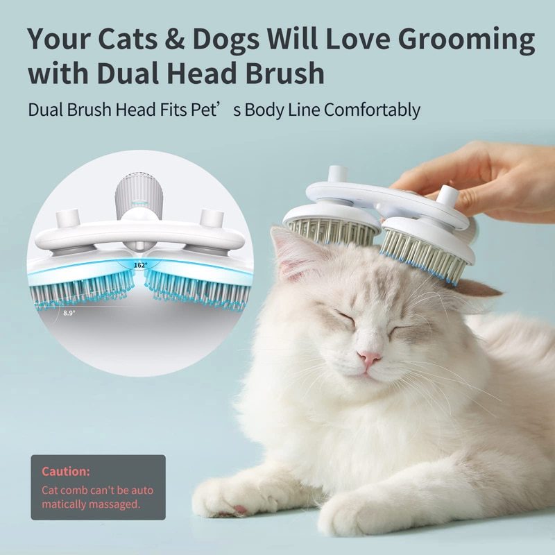 Double Headed Negative Ion Pet Brush