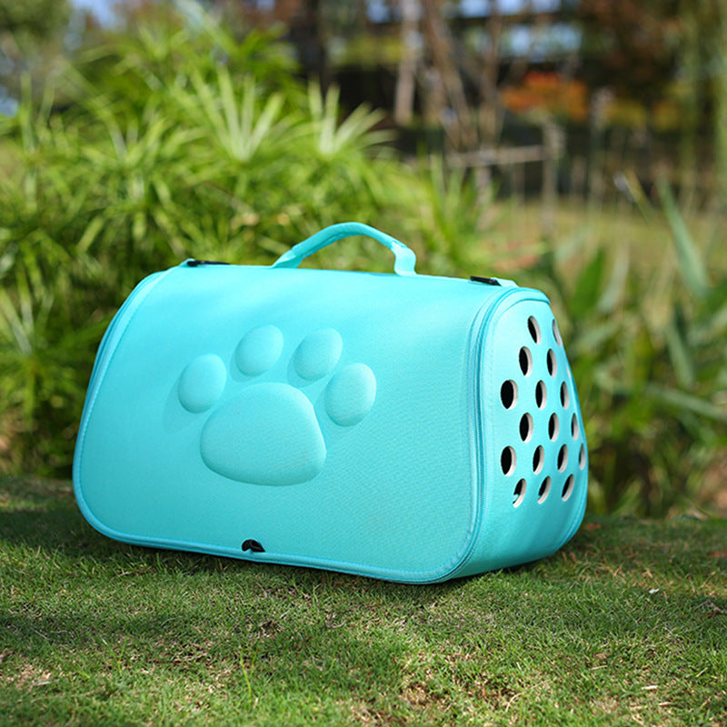 Solid color footprint EVA pet folding bag