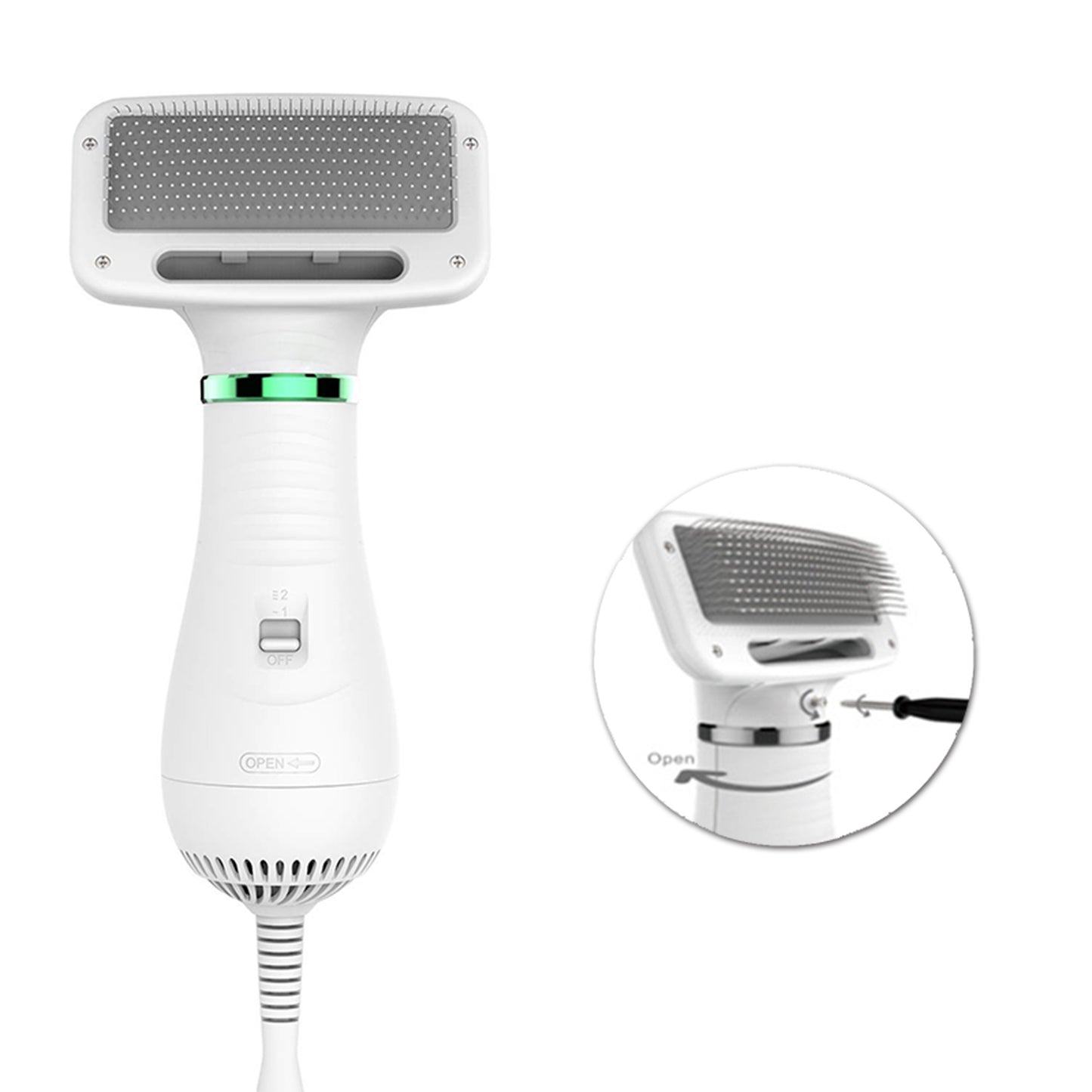 Pet Hair Dryer And Brush 2 in 1 Grooming Tool