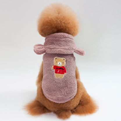 Bear Ear Hooded Coat Pet Clothes