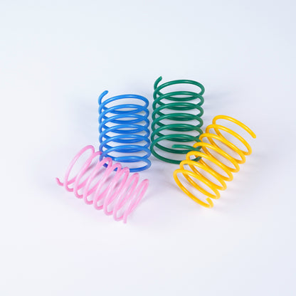 Furry Trio Colorful Spring Cat Toys
