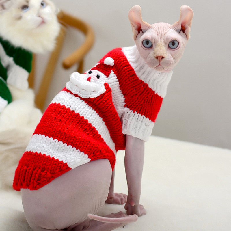 Warm Wool Sweater for Hairless Cats and Small Pets