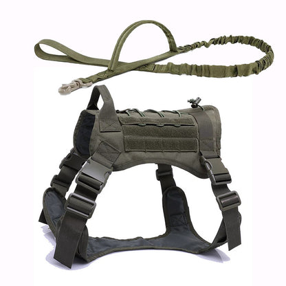 Tactical Dog Harness Adjustable Training Vest for Outdoor Use