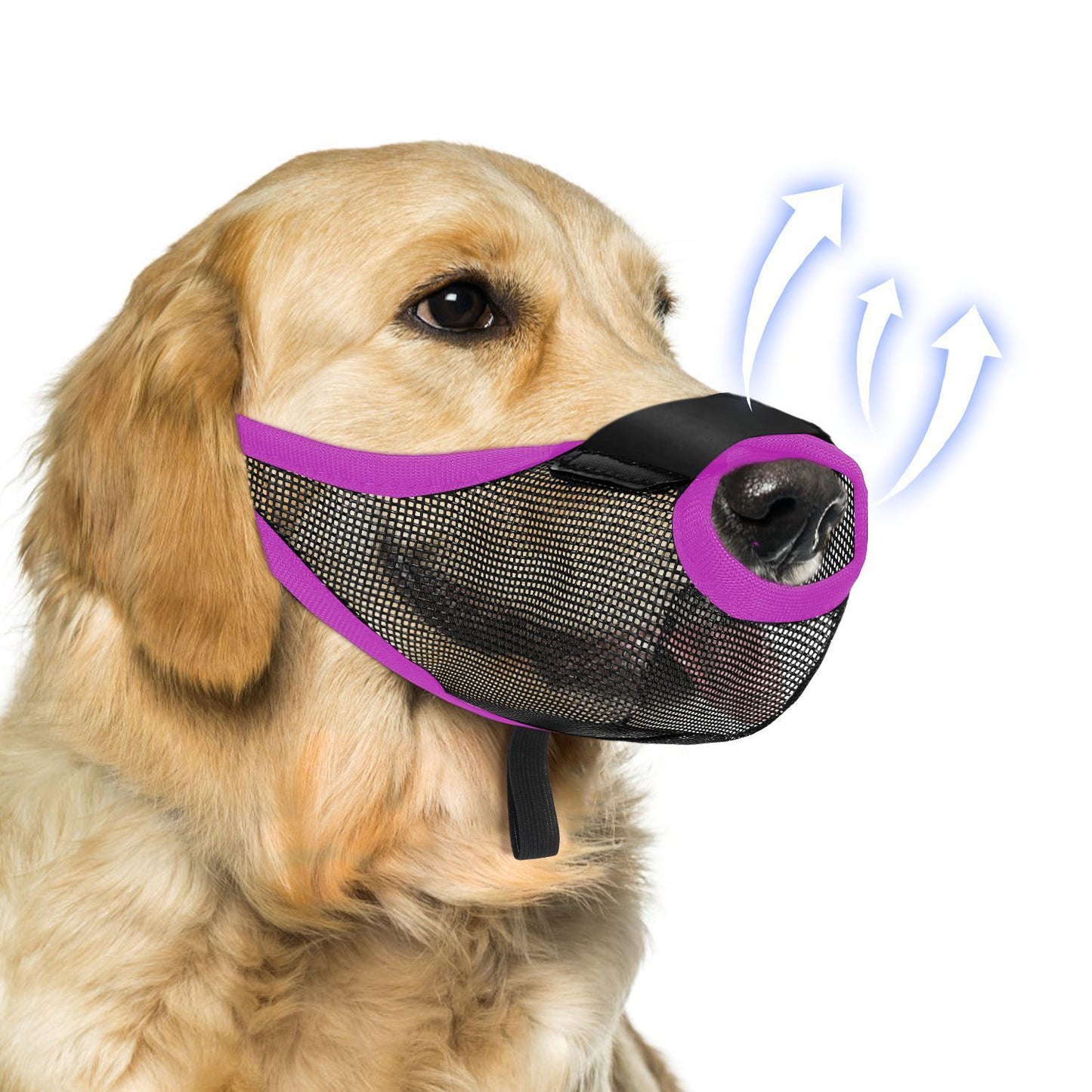 Pet Dog Muzzle Mask To Prevent It From Eating Randomly, Barking, And Biting. It's A Special Muzzle That Is Breathable And Has A Mesh Design