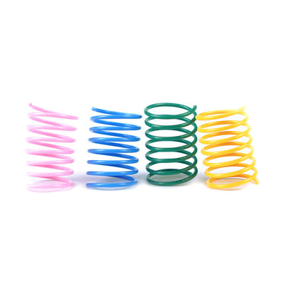Furry Trio Colorful Spring Cat Toys