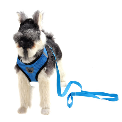 Adjustable Mesh Dog Harness with Leash