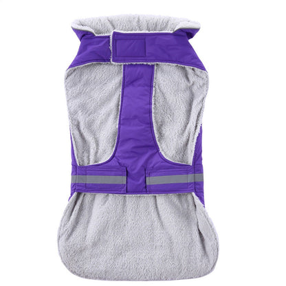 Reflective Winter Dog Jacket for Night Safety and Warmth