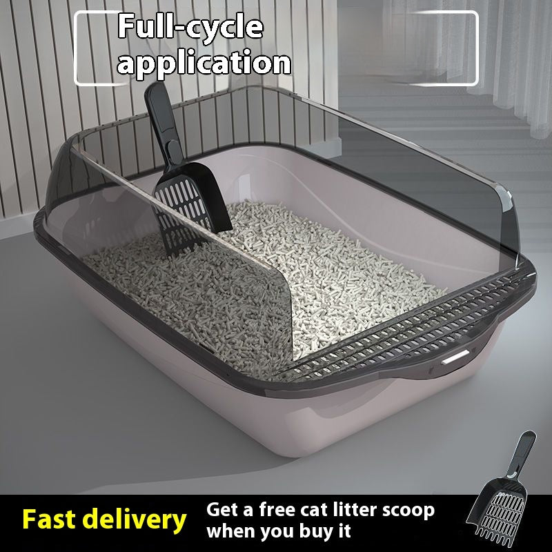 Litter Box Splash-proof Semi-closed