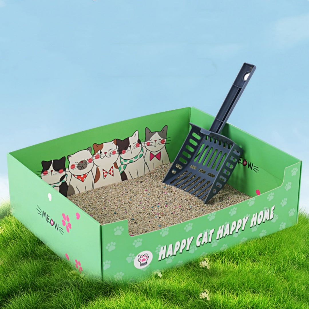 Portable Folding Semi-open Thickened Disposable Litter Box