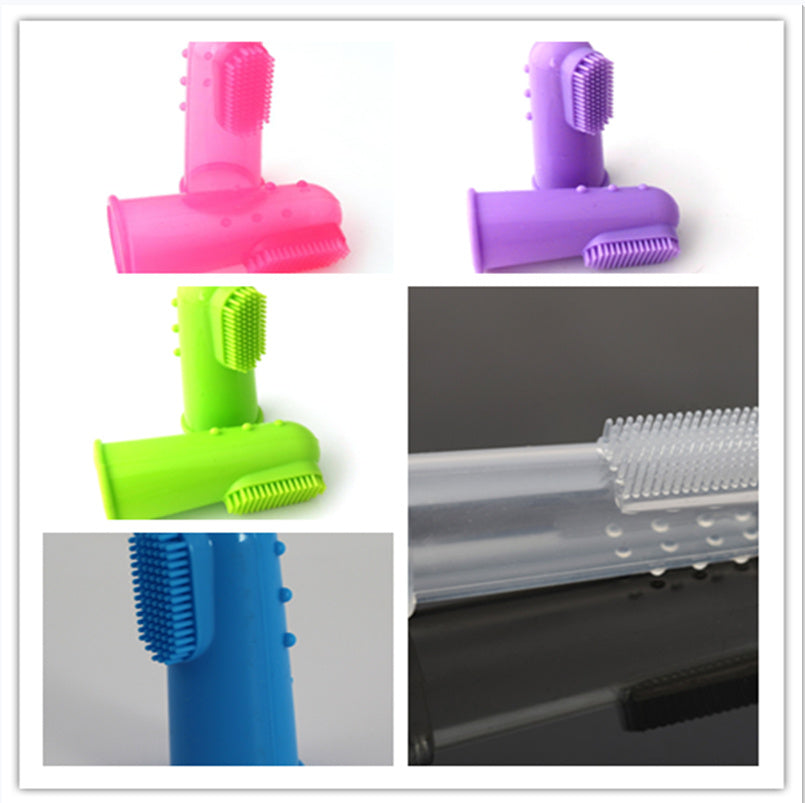 Natural silicone finger toothbrush