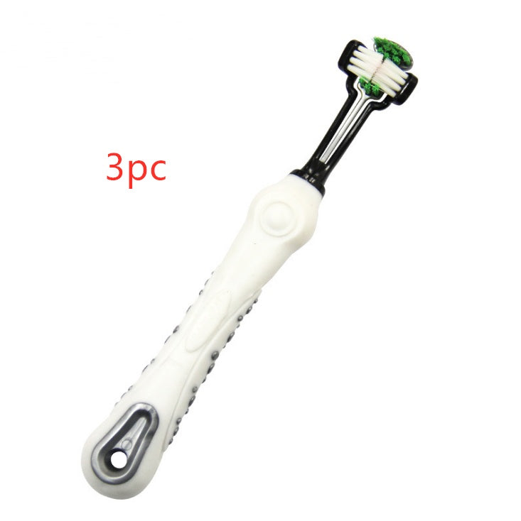 Three-Sided Pet Toothbrush