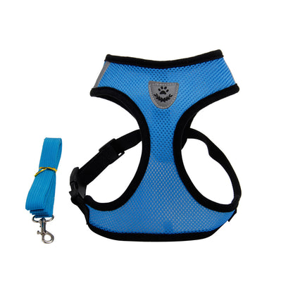 Adjustable Mesh Dog Harness with Leash