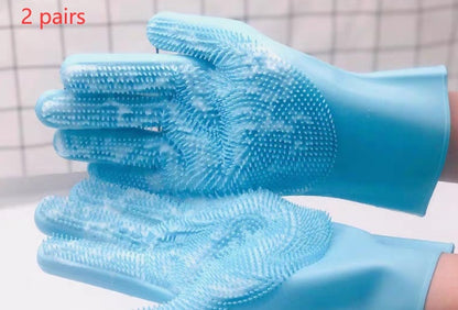 Silicone Pet Grooming Glove And Gentle Massage & Bath Tool