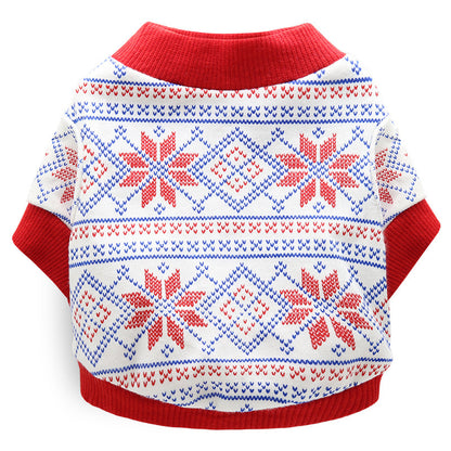 Christmas Dog T-Shirt Soft Cotton Pet Clothes for Holiday Season