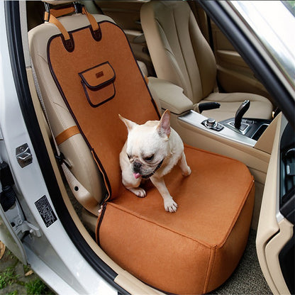 Retro Dual-Purpose Pet Car Seat Mat