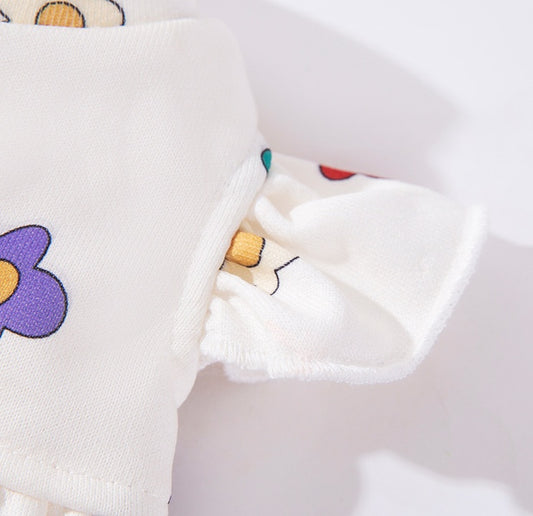 Dog Clothes Lightweight Cute Flower Printed Dress