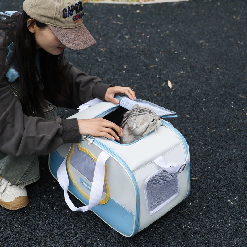 Outdoor Portable Foldable Large Capacity Breathable Cat School Bag